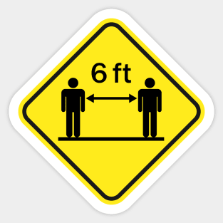 Social Distancing Sign Sticker